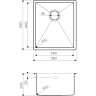 Мойка OMOIKIRI TAKI 38-U/IF-GM Нерж. сталь/вороненая сталь 4973106